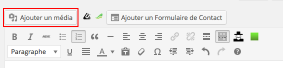 Le bouton Ajouter un média